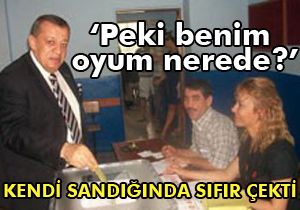 Adaya kendi sandığından bile oy çıkmadı